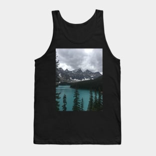 Canadian Rockies Lake and Mountain Landscape - 1 Tank Top